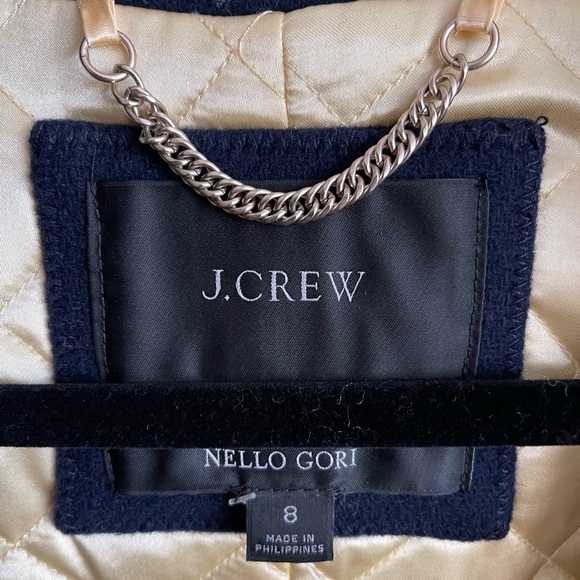 NEW! J. Crew Summit Parka in Italian Stadium-Cloth Wool Coat in Navy (8) - Picture 9 of 16